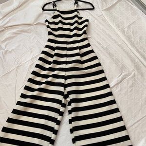 NWT Black & White striped jumpsuit